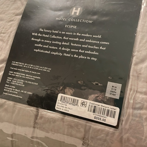 Like New Hotel Collection Eclipse Quilted Coverlet Blanket Bedspread Full Queen - Picture 17 of 17